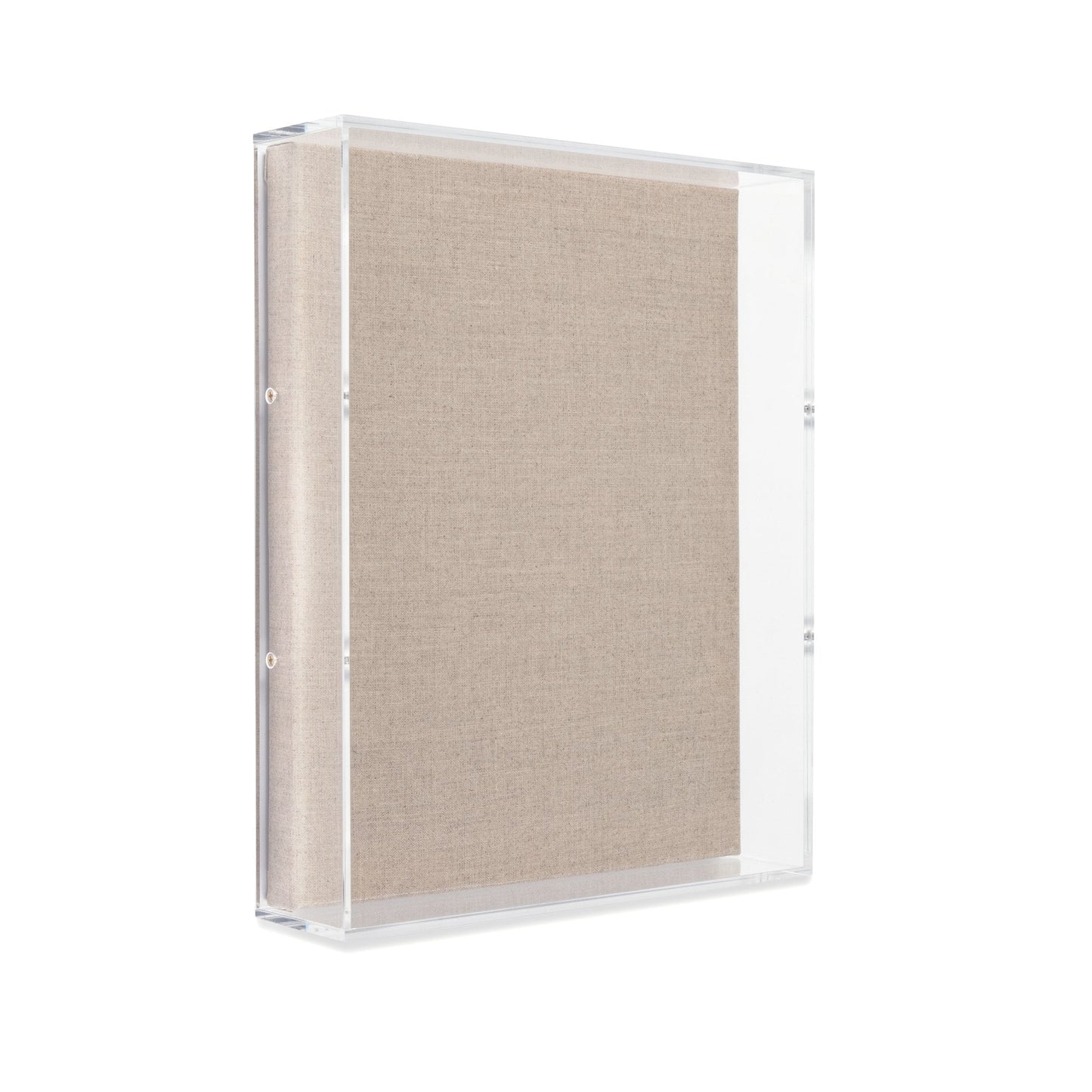 Modern UV-Grade Acrylic Shadowbox with Linen Canvas 3" Depth