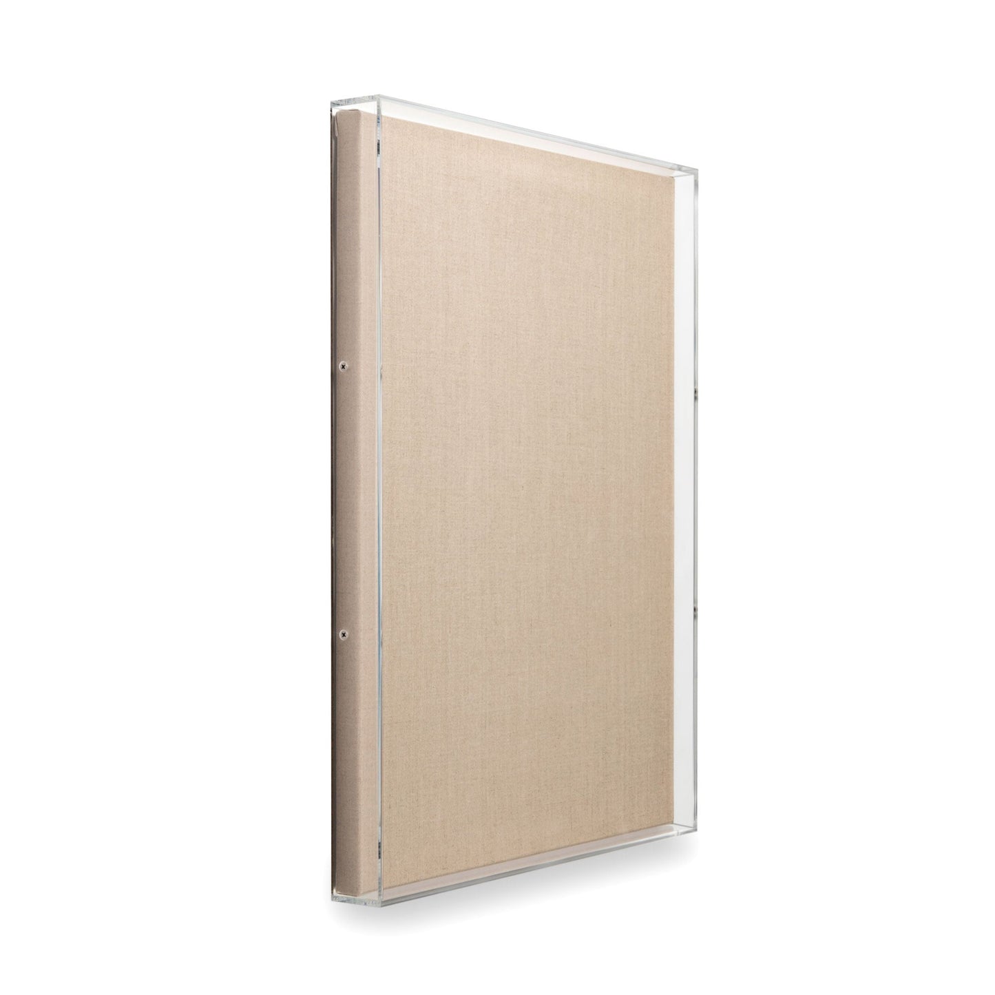 Modern UV-Grade Acrylic Shadowbox with Linen Canvas 2" Depth