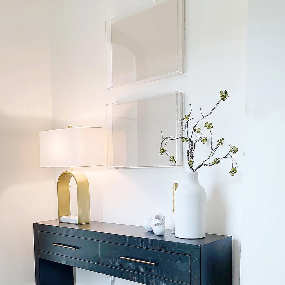 Modern UV-Grade Acrylic Shadowbox with Linen Canvas 2" Depth