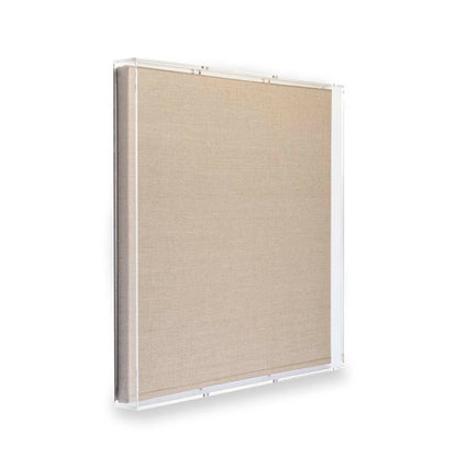Modern UV-Grade Acrylic Shadowbox with Linen Canvas 2" Depth