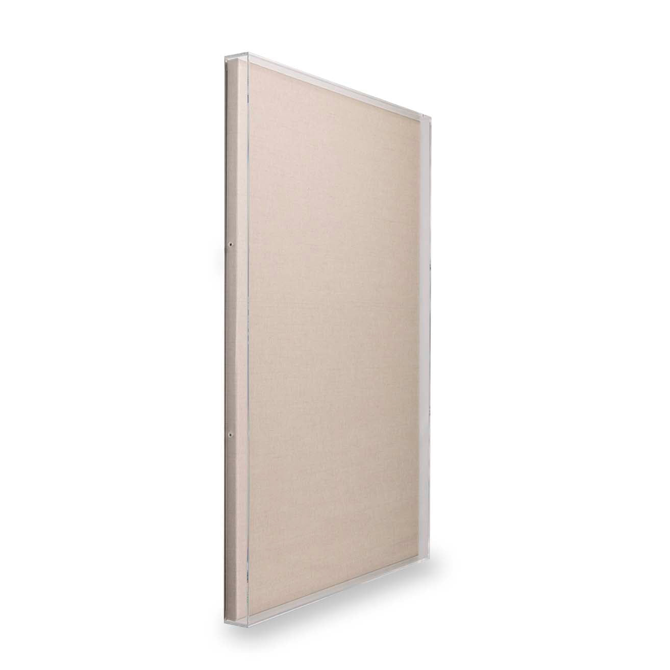 UV-grade Acrylic Shadowbox Linen Canvas Backing