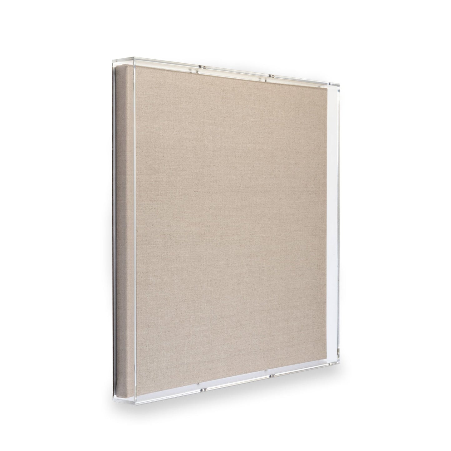 Modern UV-Grade Acrylic Shadowbox with Linen Canvas 2" Depth