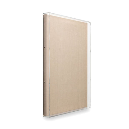 Modern UV-Grade Acrylic Shadowbox with Linen Canvas 2" Depth