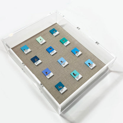 Modern UV-Grade Acrylic Shadowbox with Linen Canvas 3" Depth