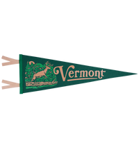 Vermont State Retro Wool Pennant
