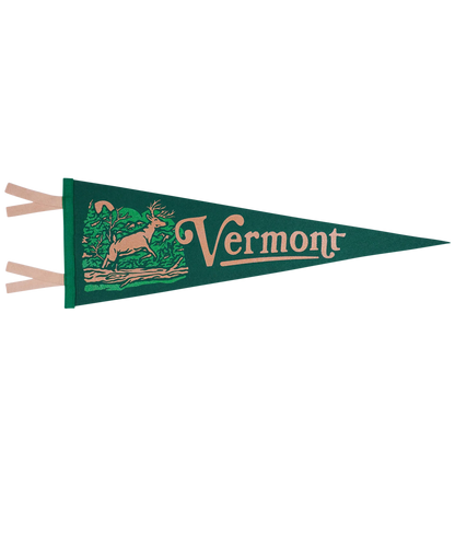 Vermont State Retro Wool Pennant