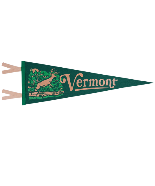 Vermont State Retro Wool Pennant