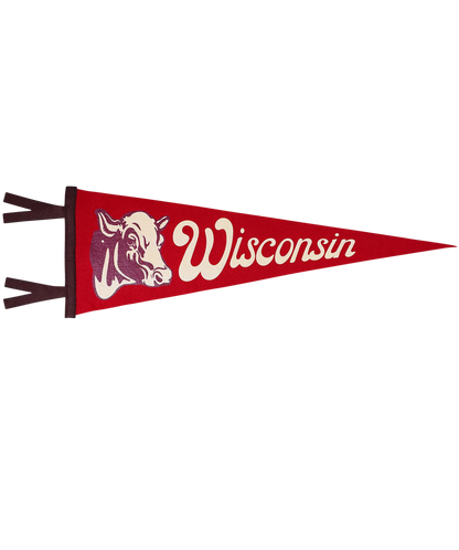 Wisconsin State Retro Wool Pennant