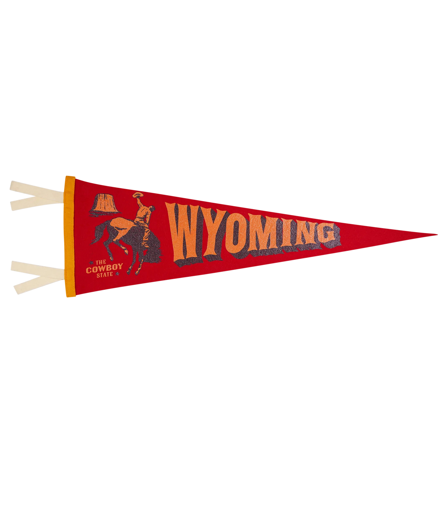 Wyoming State Retro Wool Pennant