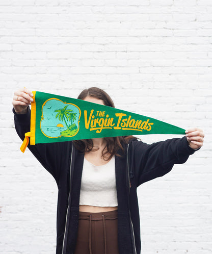 U.S. Virgin Islands Retro Wool Pennant