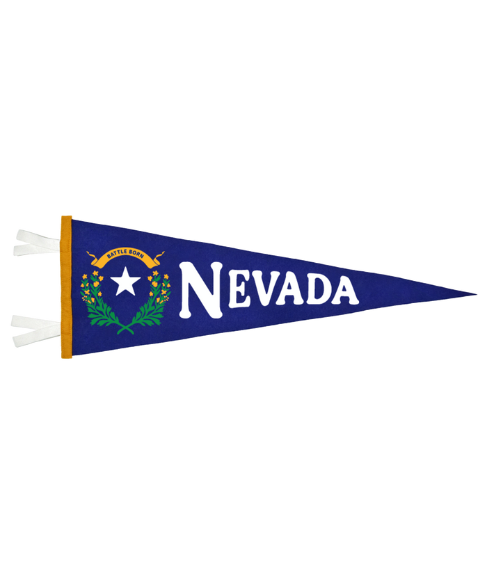 Nevada State State Retro Wool Pennant