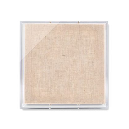 Modern UV-Grade Acrylic Shadowbox with Linen Canvas 2" Depth