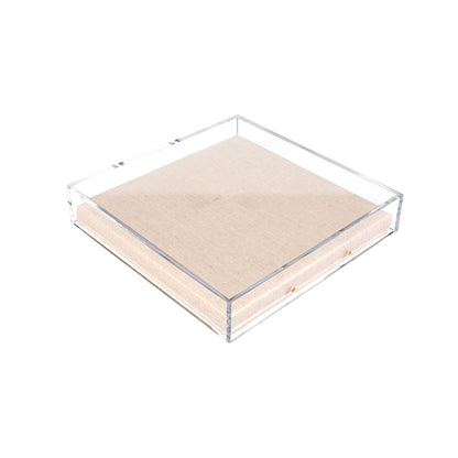 Modern UV-Grade Acrylic Shadowbox with Linen Canvas 2" Depth