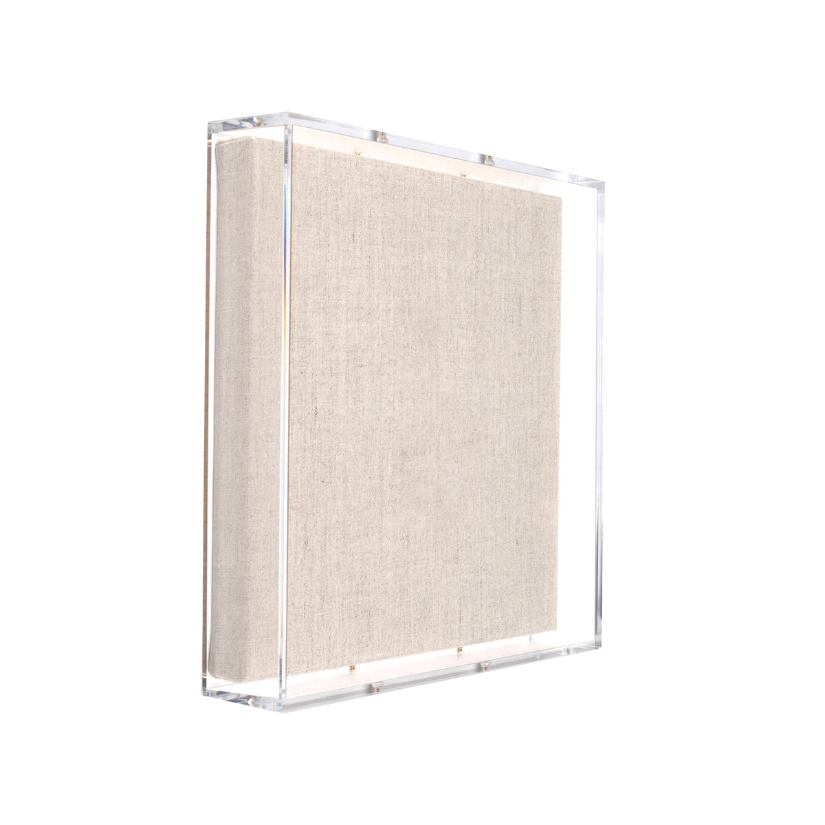 Modern UV-Grade Acrylic Shadowbox with Linen Canvas 2" Depth