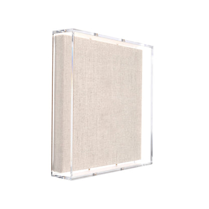 Modern UV-Grade Acrylic Shadowbox with Linen Canvas 2" Depth